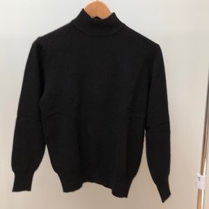 Black wool sweater